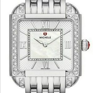NWT Michele Milou Diamond Accent Bracelet Watch